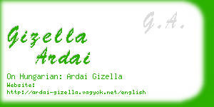 gizella ardai business card